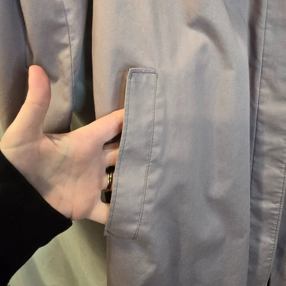 Vintage London Fog Maincoat Trench Coat Women's Pastal Purple Size 14 - Picture 2 of 12